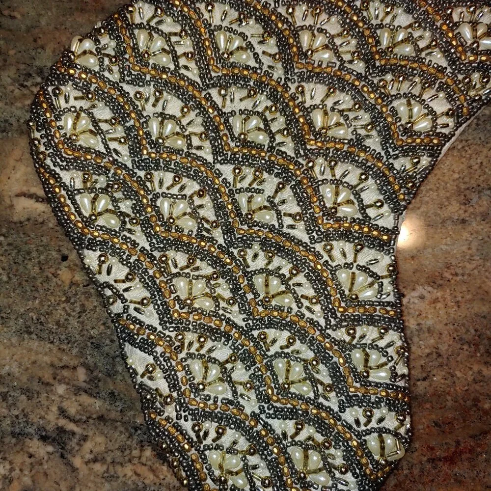 Pier 1 Imports Beaded Christmas Stocking